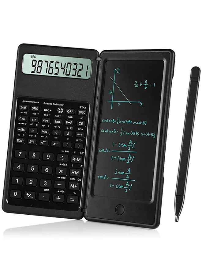 SUNDAREE Scientific Calculator with 4-Line Display and Integrated LCD Writing Tablet (Black, 16 cm) l08i5