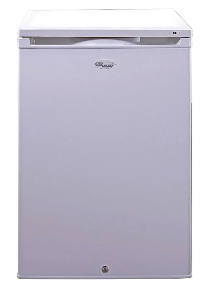 Super General Upright Freezer Premium Freestanding Storage Unit (White, 125 L) ge227