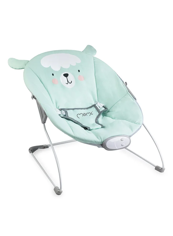 Momi Baby Recliner Bouncer with Sensory Melodies and Vibrations (Foldable, 3-Point Safety Belt, Single Pack) h5ti1