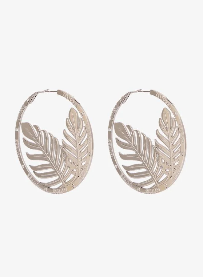 Premium Double Leaves Hoop Earrings Elegant Gold-Tone Jewelry For Women rzeo6