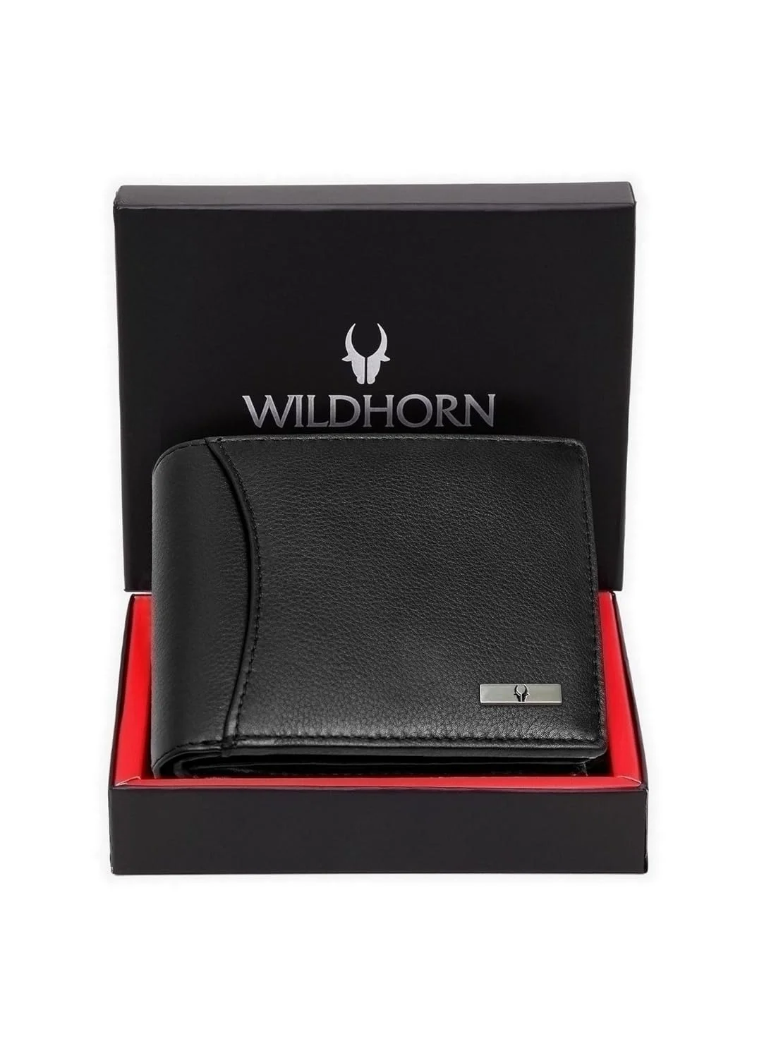 Premium Leather Bifold Wallet for Men, Genuine Craftsmanship, Solid Pattern, Sleek Minimalist Design (Black, 1 Pack) 0ix05