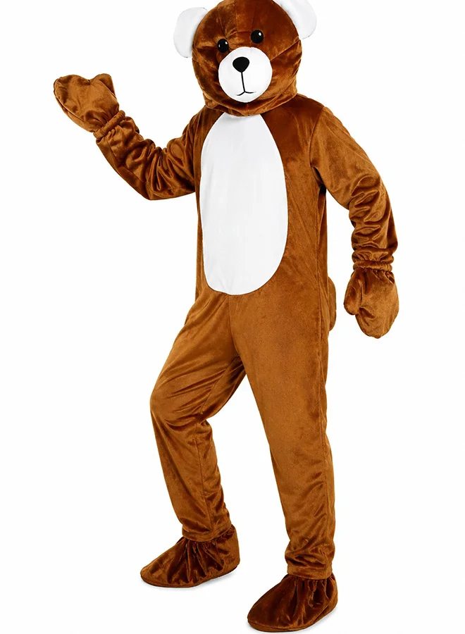 Toy Land Kids Teddy Bear Costume Plush Fancy Dress Jumpsuit (Brown, 6-7 Years) eryyh
