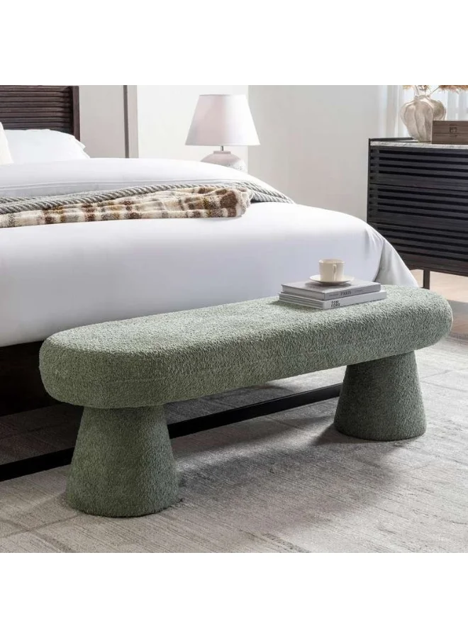 Pan Home Fortilla Bench Premium Upholstered Seating (Light Green, 120 cm) vdul7