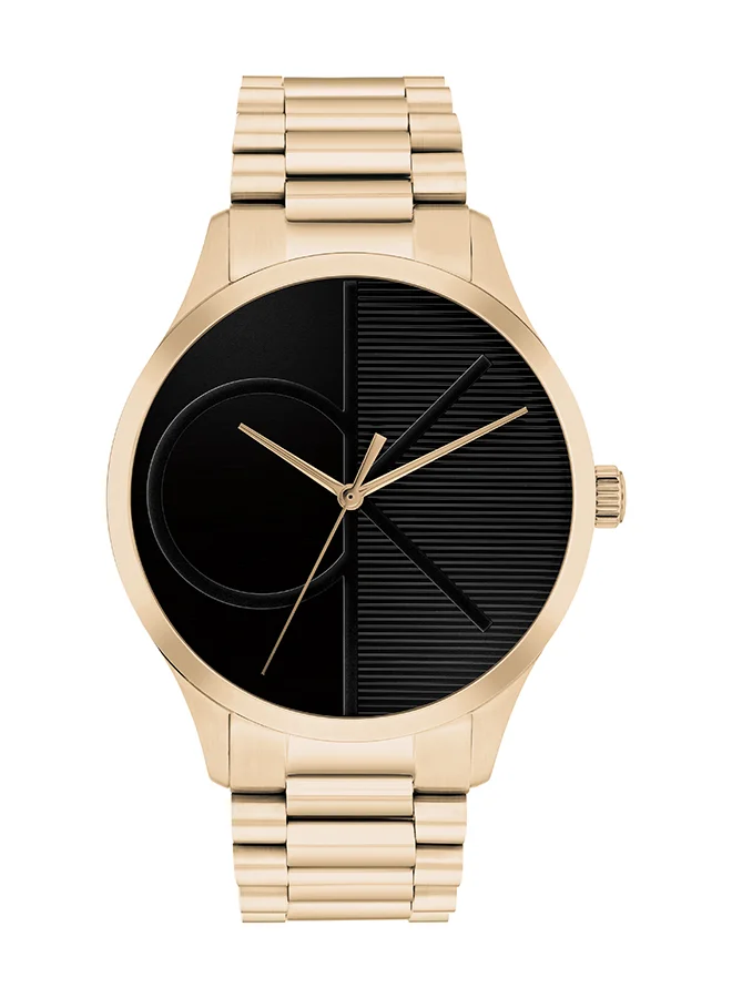 Premium Round Analog Wristwatch with Rose Gold Case and Stainless Steel Band (Unisex, 40mm) zzug2