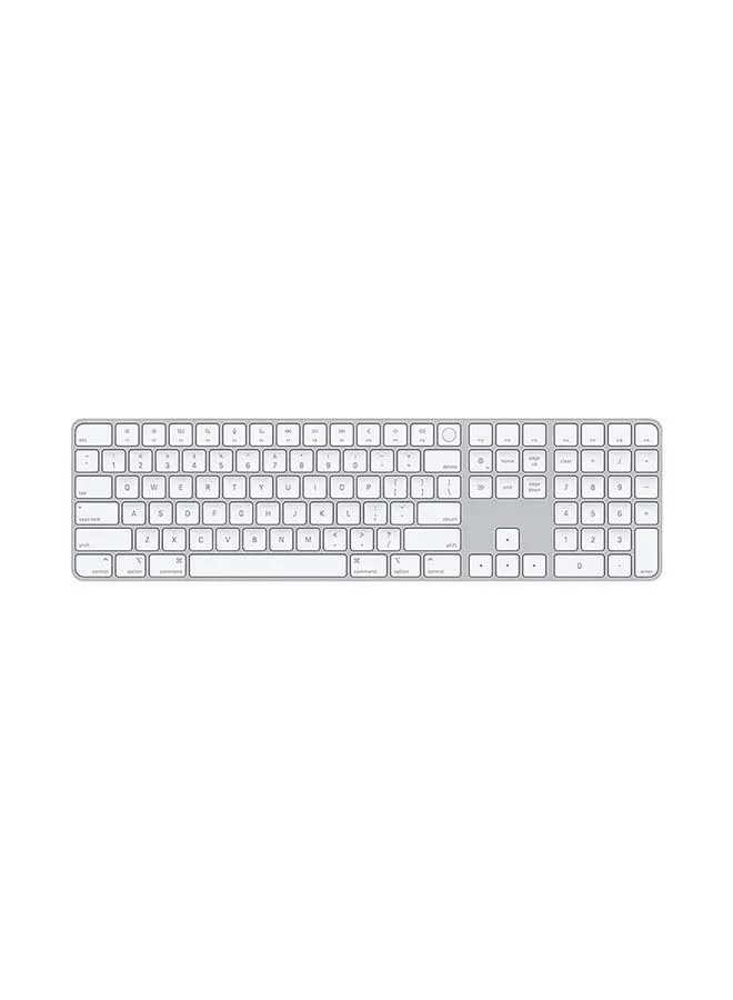 Premium Smart Wireless Keyboard with Touch ID and Numeric Keypad (Silver, Full-Size) iall6