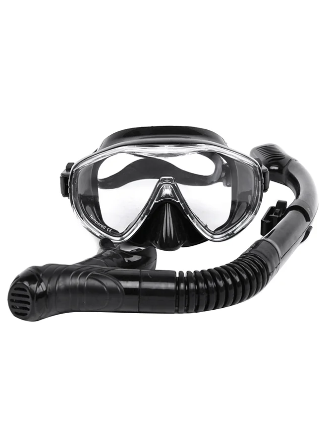Whale Scuba Diving Snorkeling Mask Set Premium Anti-Fog Tempered Glass Lens (400g) iuk8v