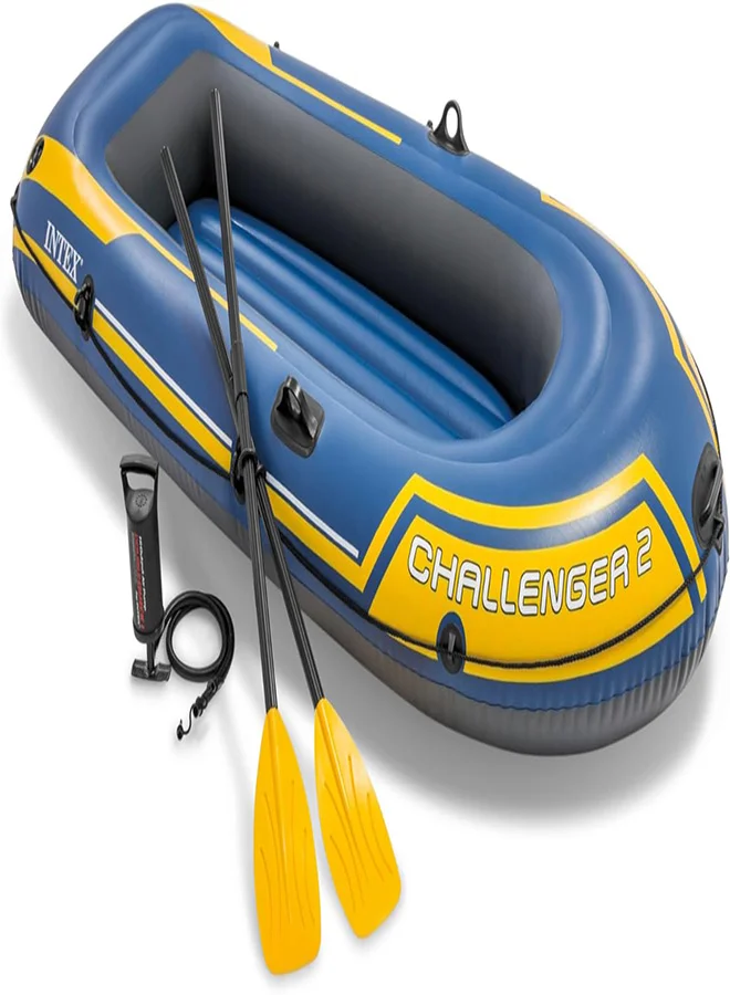 Inflatable Challenger Boat Set with Oars and Pump (Heavy-Duty PVC, 236 cm x 114 cm) sfzed