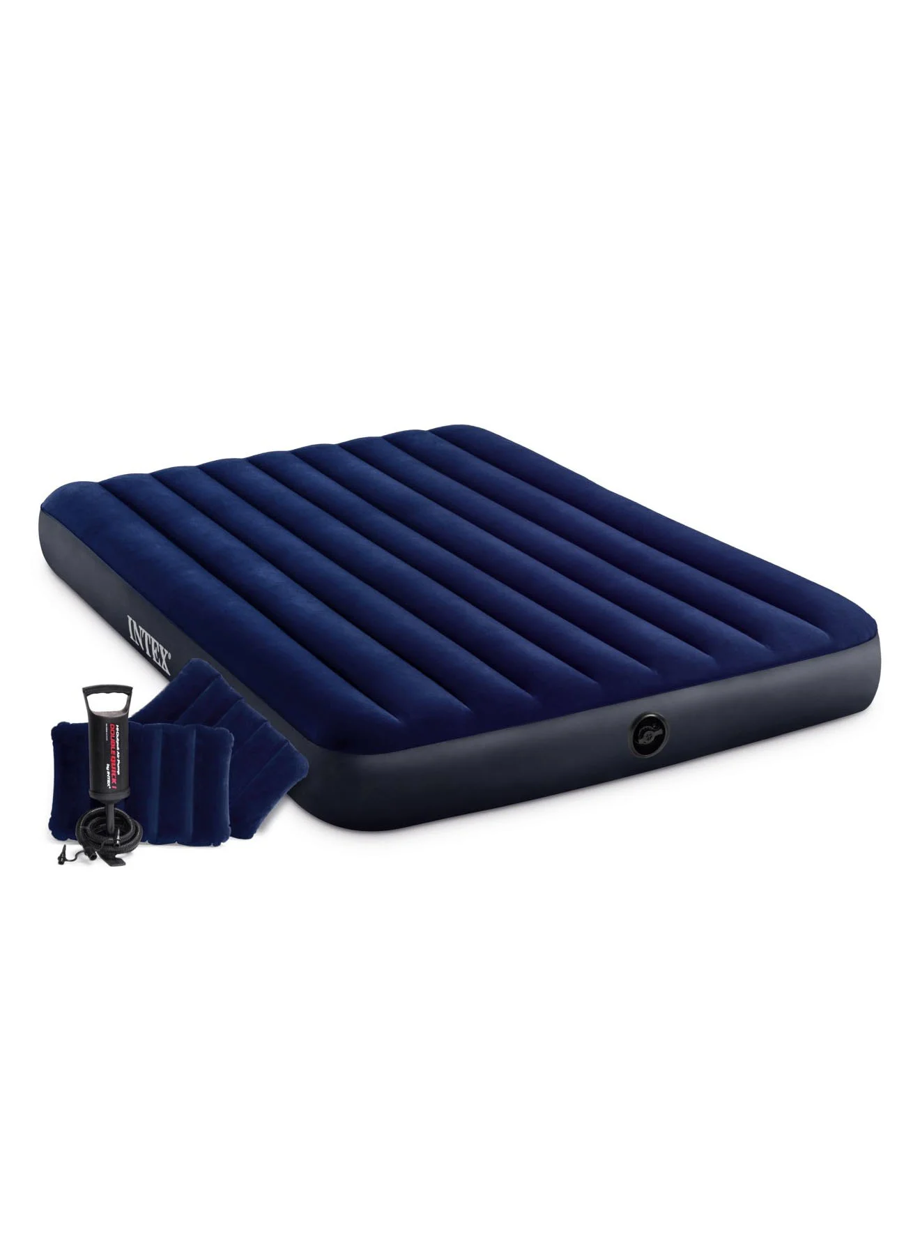 Premium Queen Size Airbed with Manual Hand Pump (152x203x25 cm) - Durable Inflatable Mattress for Indoor and Outdoor Use wyx10