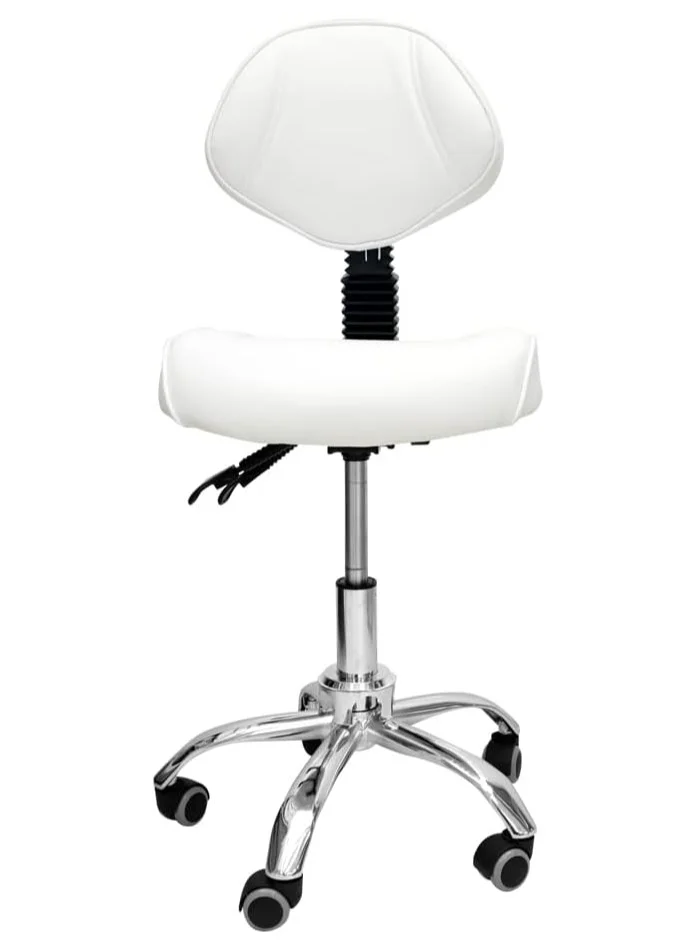 Brunson Ergonomic Dental Saddle Chair with Back Support (White, 75cm x 32cm x 42cm) 6qllu
