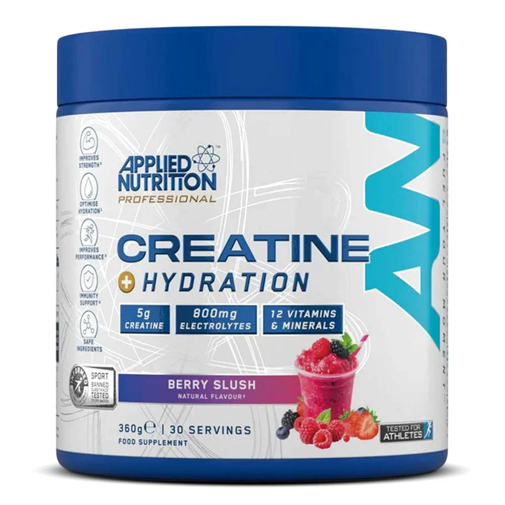 Applied Nutrition Creatine Monohydrate Hydration Powder (Berry Slush, 30 Servings) 7v2sz
