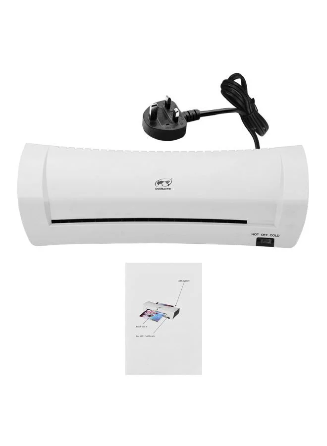 OSMILE Two Roller Laminator Machine (White, Compact Desktop Design) tkpad