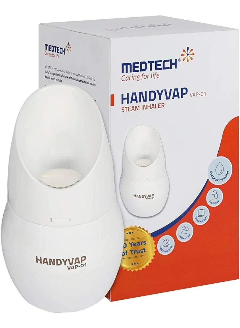 Portable Steam Vaporizer Inhaler for Nasal Congestion and Respiratory Relief (Compact Design, 1 Unit) bb3th