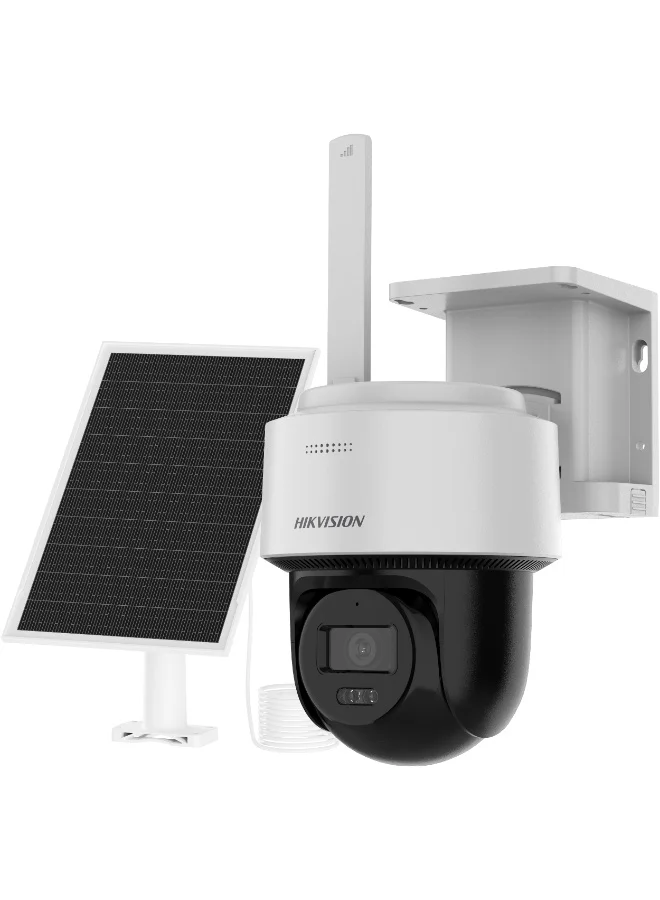 Premium 4MP Solar-Powered 4G LTE PT Security Camera with 8W Solar Panel and 9000mAh Battery (White, 2.8mm Lens) p3r6f