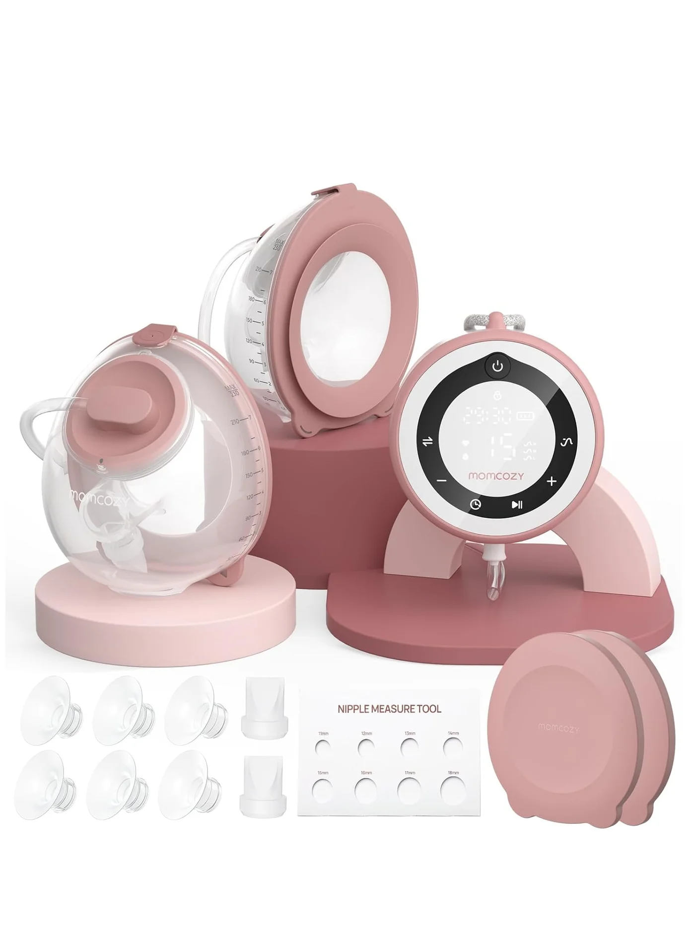 Premium Wearable Electric Breast Pump Hands-Free Portable Nursing Device with 3 Modes and 15 Levels (Single Pack) vg6jh