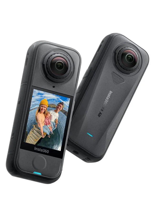Premium 8K 360 Action Camera for Professional Vlogging and Sports (Black, Standard Bundle) 640m4