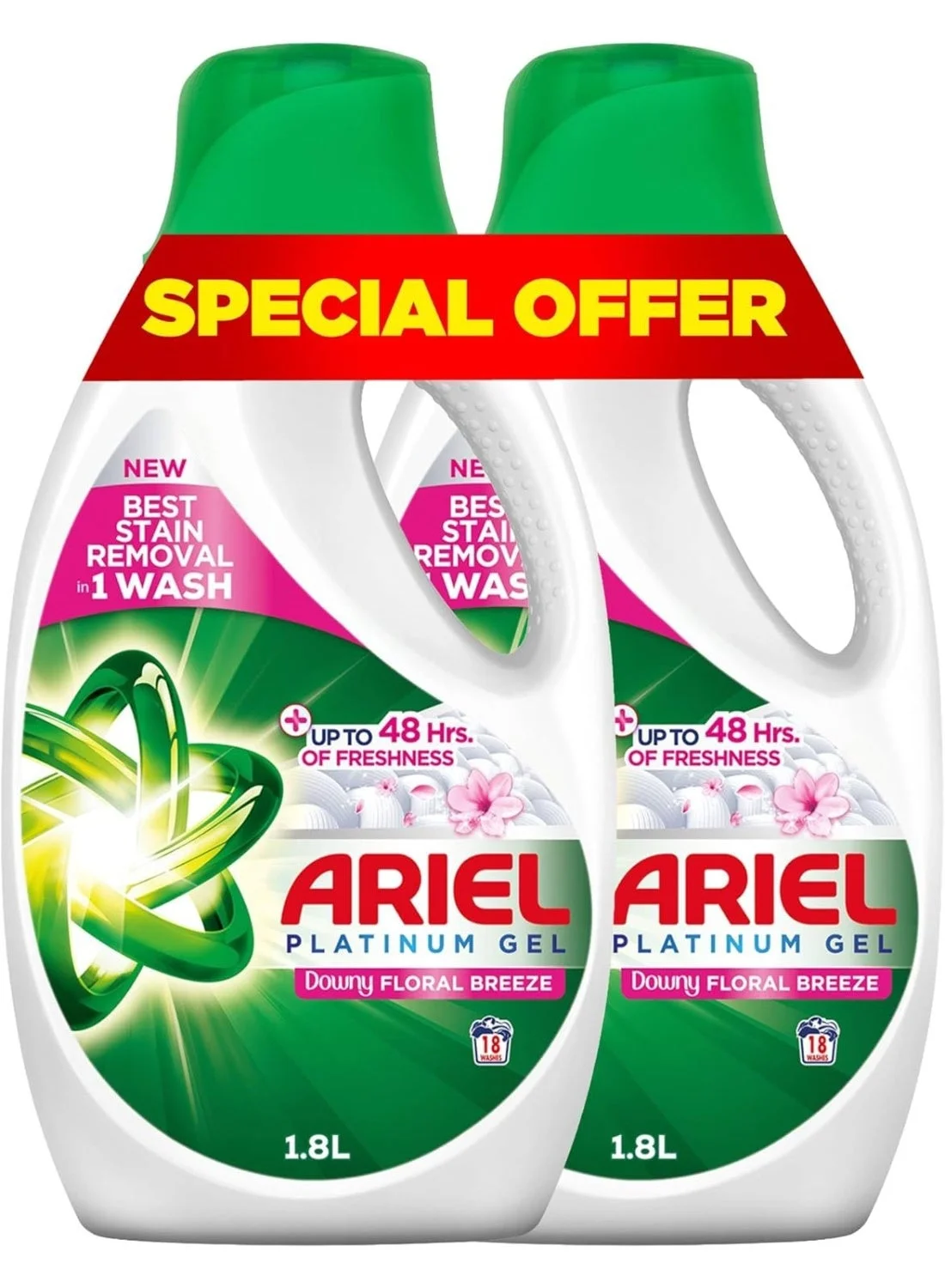 Floral Breeze Laundry Detergent Power Gel (Premium Concentrated Formula, 3.6L Dual Pack) 8w9pj