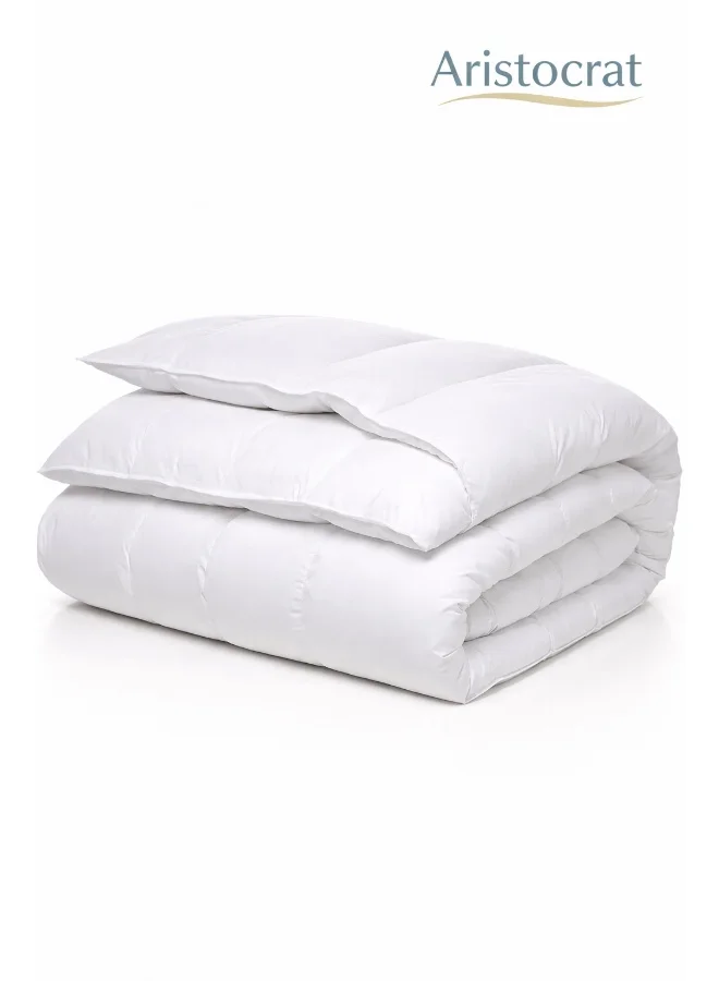 ARISTOCRAT Hotel Quality All-Season Duvet Insert, Premium Microfiber Comforter for King/Queen Bed (White, 220x240 cm) c2hy0