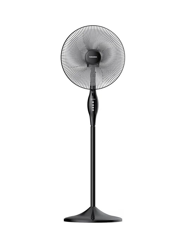 Pedestal Stand Fan 16-inch Oscillating Cooling Fan with 3 Speed Levels and Adjustable Height (Black, 40 cm) ftlal