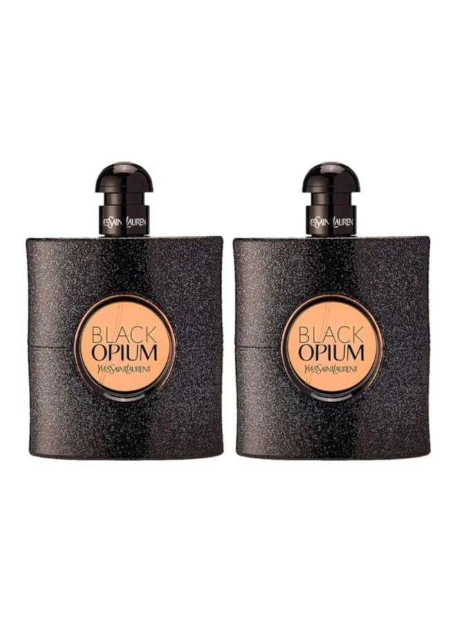 Premium Floral Gourmand Eau de Parfum Fragrance Set for Women (Black, 2 x 90 mL) vcd4q