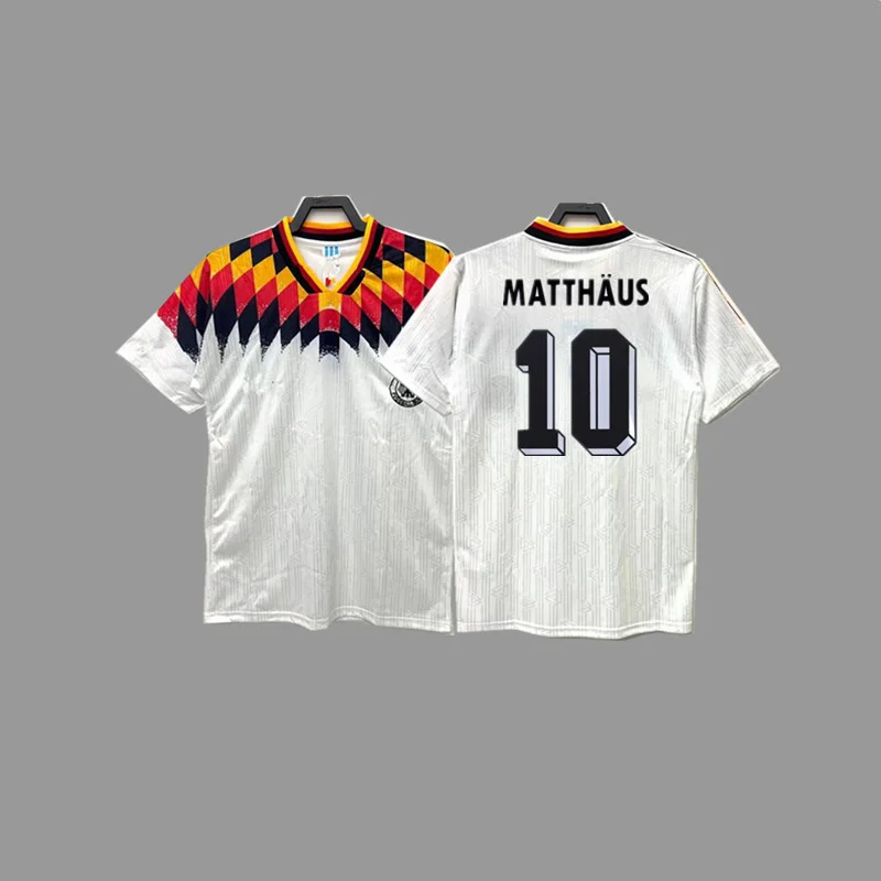 Vintage Germany National Football Team Jersey Retro Soccer Shirt Premium Breathable Fabric (Adult, Large) 7e3ha