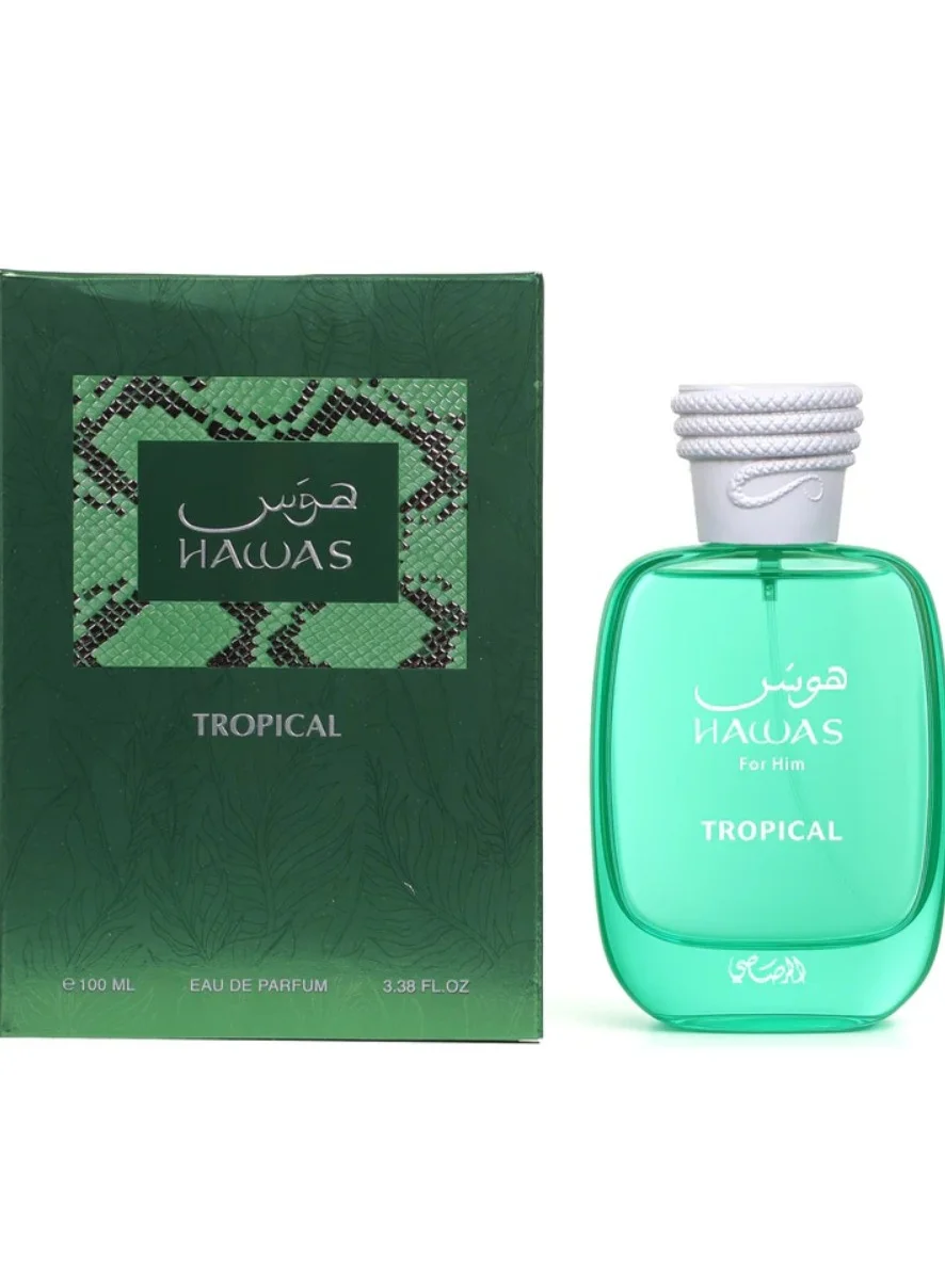 Rasasi Hawas Tropical Eau de Parfum for Men Long-Lasting Premium Fragrance (100 mL) enk0r