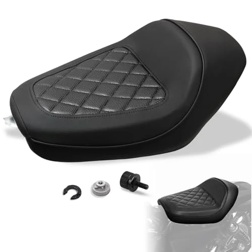 WOWTK Motorcycle Front Solo Driver Seat for Sportster 883 1200 Series (Black, 35 cm) 5ofl0
