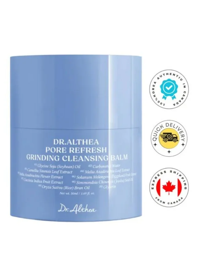 Dr.Althea Pore Refresh Grinding Cleansing Balm Premium Makeup Remover for Deep Pore Cleansing (50 mL) b68ze