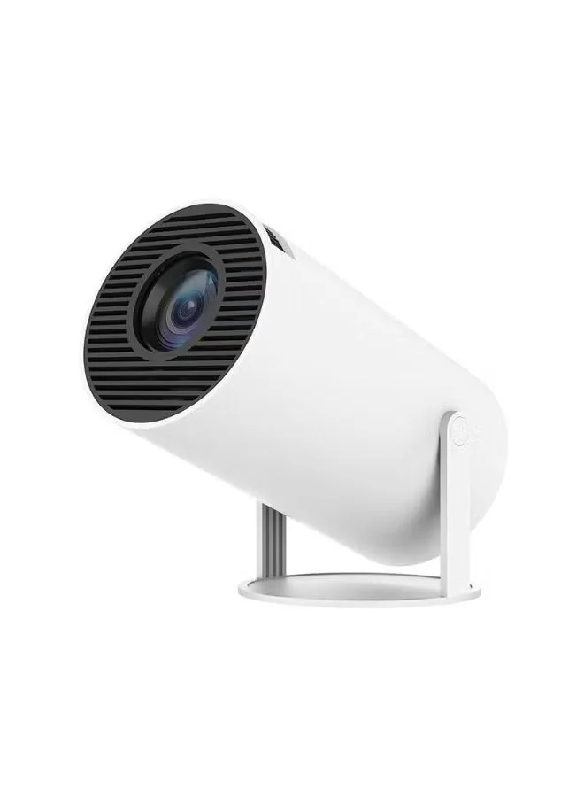 CALUS H5-A Portable Smart Projector with Ultra HD Support, Dual WiFi, Bluetooth 5.0, Wireless Screen Mirroring for Home Theater (White) e8wq1