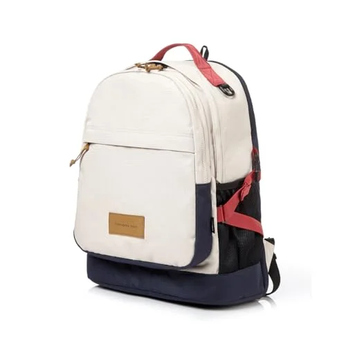Premium Casual Travel Daypack with 15.6-inch Laptop Compartment (Red and Blue, 24 Litres) 1pmnb