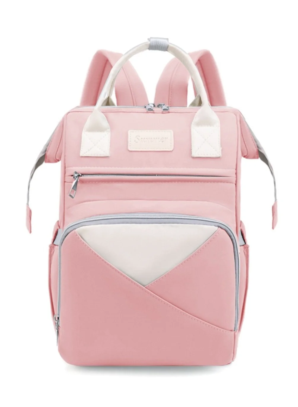 Huitich Baby Travel Backpack Diaper Bag Large Capacity Waterproof Organizer (Pink, 1 Pack) e6uer