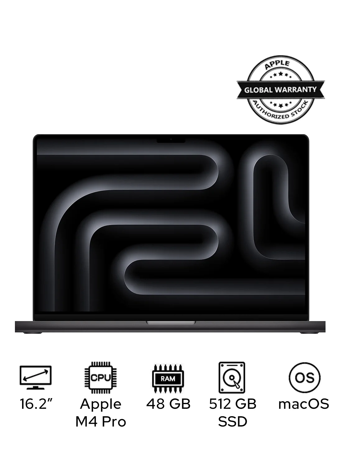 Premium Smart High-Performance Laptop 16.2 Inch Display 48GB RAM 512GB SSD 14-Core CPU 20-Core GPU (Space Black, 16.2 Inch) 4iuvb