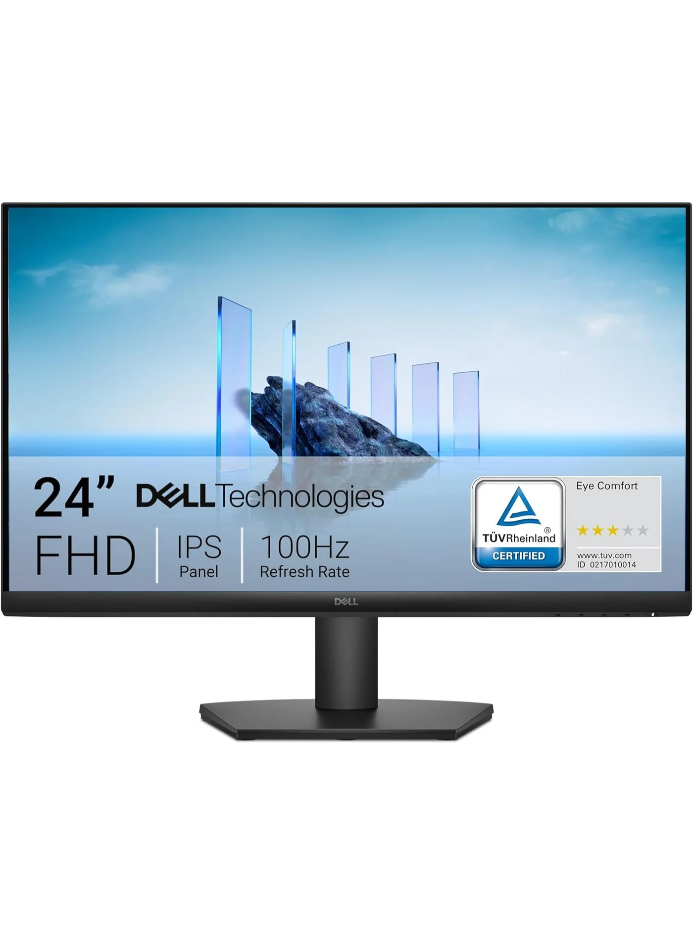 Premium 24-Inch Full HD LED Monitor (1920x1080, 100Hz, IPS, 5ms) Desktop Display with HDMI and VGA Connectivity (Black, 60 cm) 4hwed