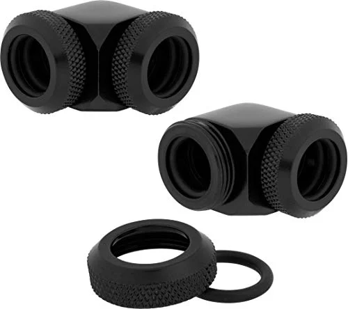 Premium Hardline Liquid Cooling Fittings for 12mm OD Tubing (4-Pack, Chrome Finish) c1clk