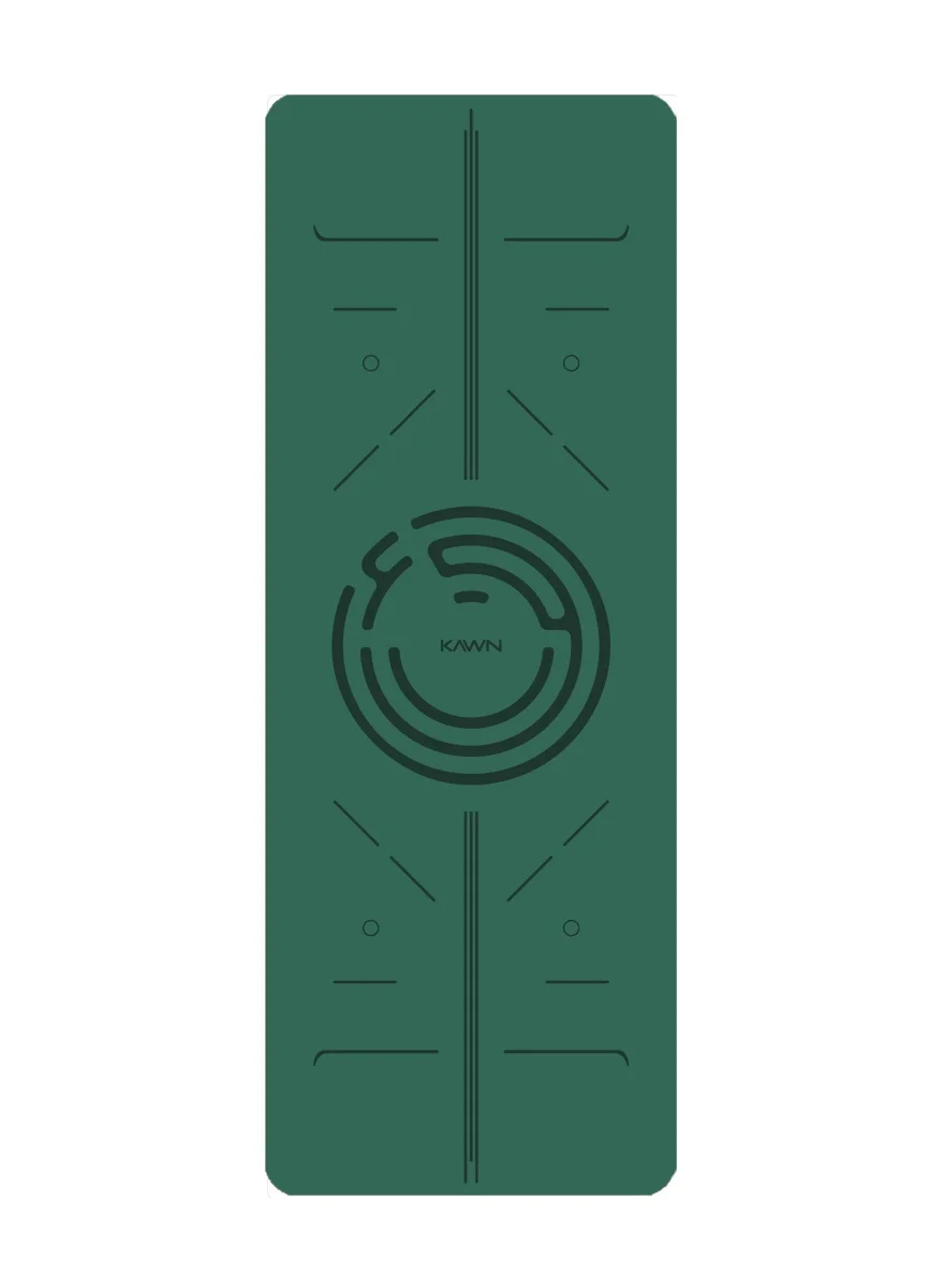 KAWN.YOGA Premium Non-Slip Exercise Mat High-Performance Rubber Fitness Mat for Yoga Pilates and HIIT (Green, 183 cm) yv3b5