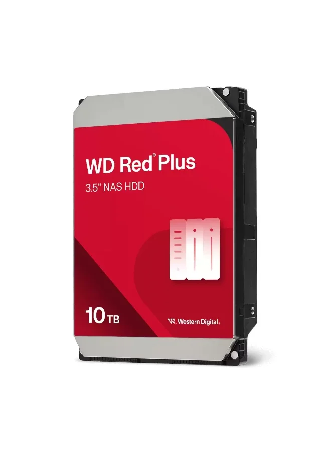 WD Red Plus Internal Hard Drive 10TB 3.5-inch SATA III 7200 RPM CMR NAS Storage (10 TB) t18eo
