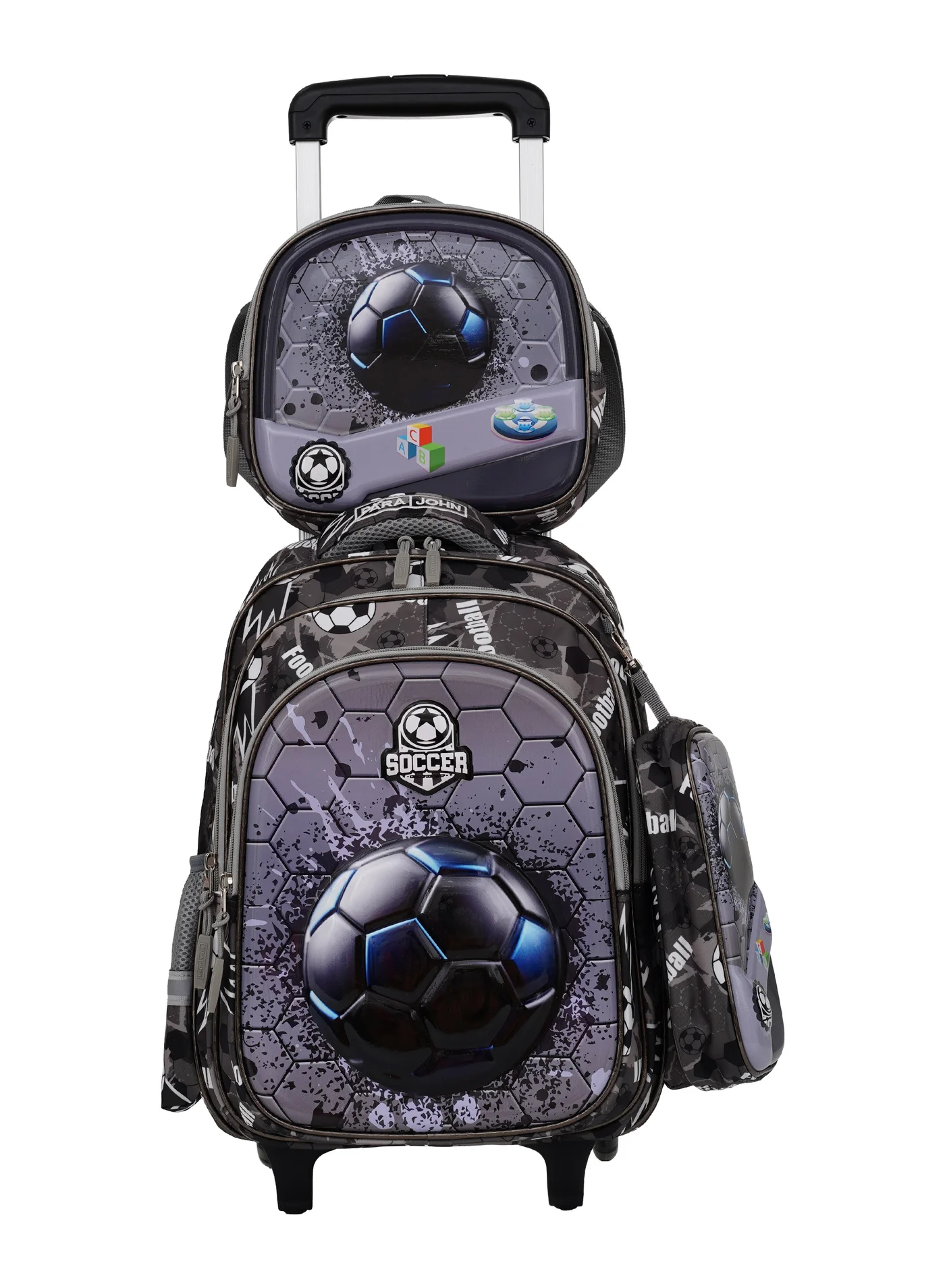 Parajohn School Trolley Backpack with Wheels and Retractable Handle (Polyester, 40 cm, Kids) 01au0