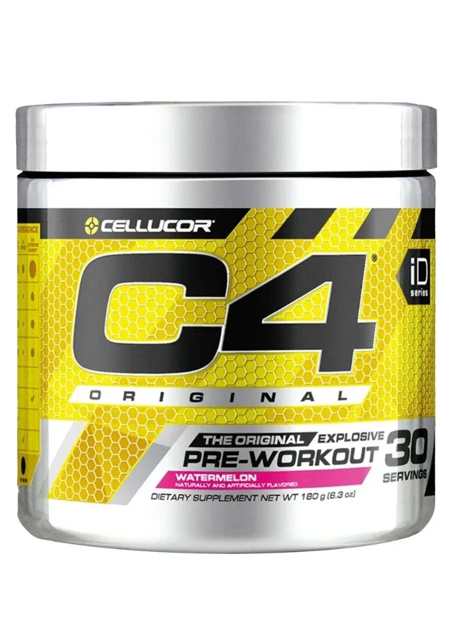Cellucor C4 Original Pre-Workout Powder, Watermelon Flavor, Energy & Focus Support (30 Servings, 195g) 8pblw