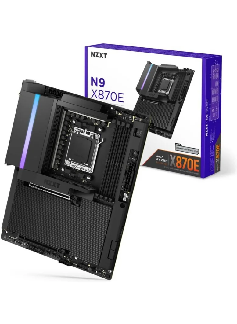 N9 X870E ATX AM5 Motherboard with AMD X870E Chipset, DDR5 Support, PCIe 5.0, and 4x M.2 Slots (Premium Desktop Component) j2h7u