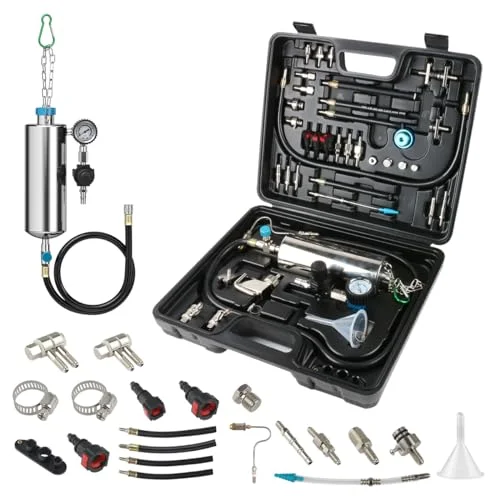 DUOYI Fuel Injector Cleaner and Tester Kit (1000 mL, 150 PSI) Non-Dismantle Automotive Maintenance Tool with 40pcs Accessories for Petrol Engines qi3d7