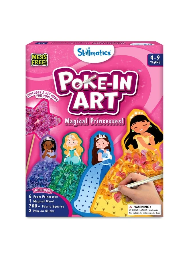 Skillmatics Poke-in Art Magical Princesses DIY Craft Kit (Mess-Free Creative Activity for Kids, Foam Material, 1 Set) lmeq2