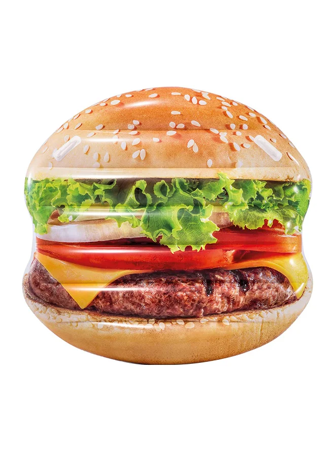 Inflatable Burger Pool Float Premium Water Lounger for Kids and Adults (Multicolour, 145 cm x 142 cm) s6xpu