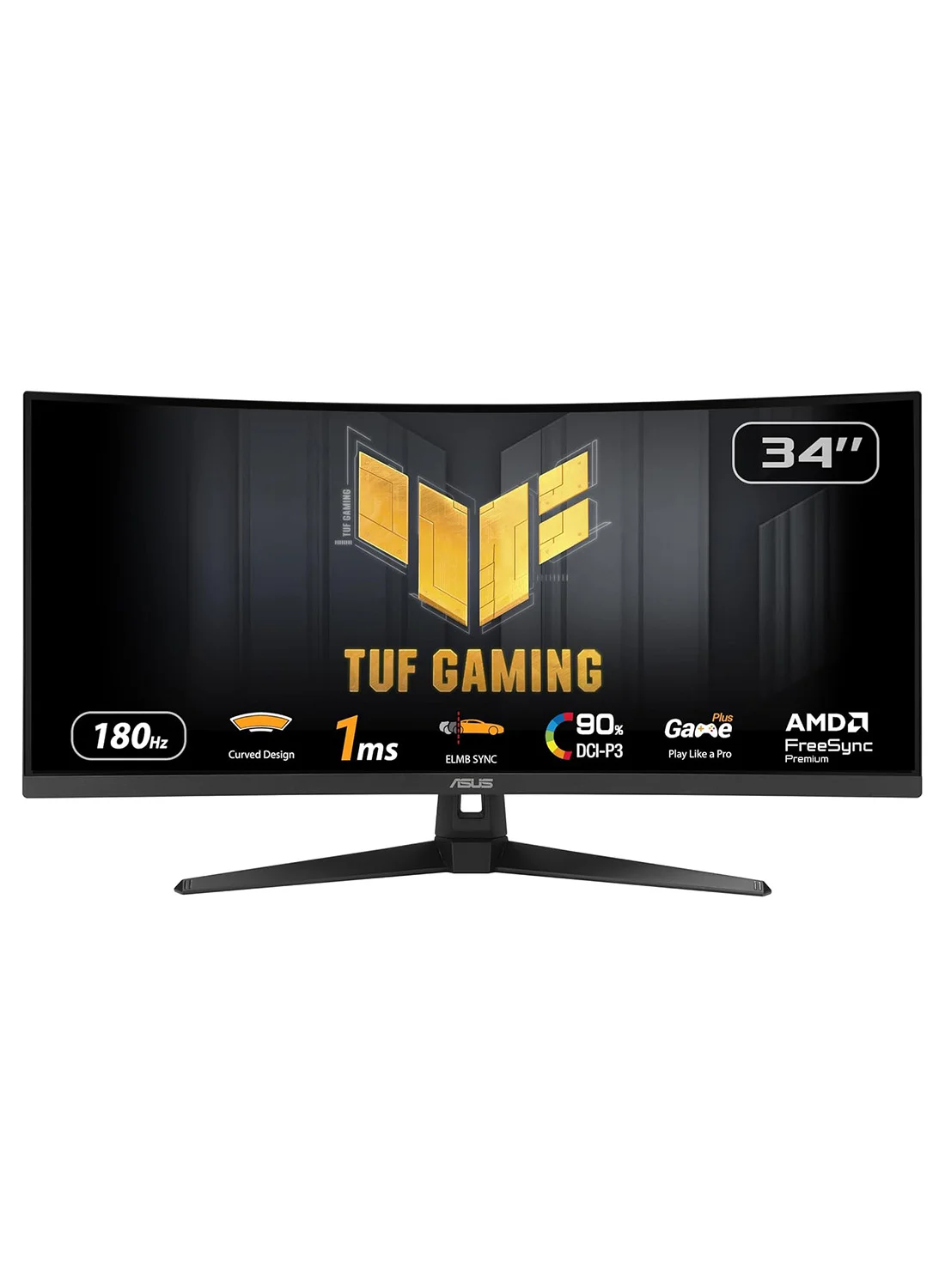 Premium 34 Inch Ultrawide Curved Gaming Monitor WQHD 180Hz 1ms Display with HDR and Adjustable Stand (Black, 34 Inch) 32arb