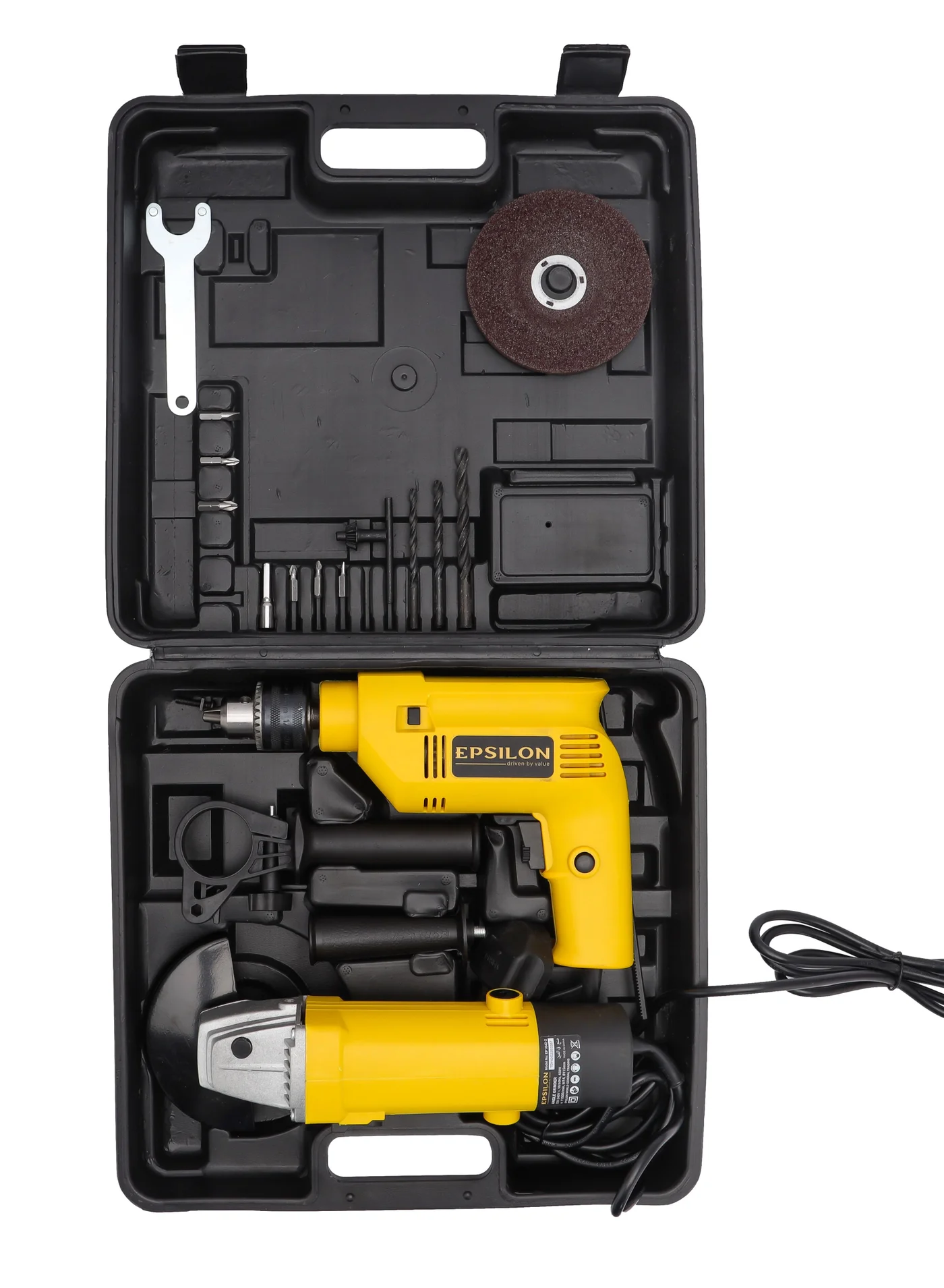 Epsilon 2-Piece Power Tool Kit Professional Cordless Drill and Driver Set (Heavy-Duty, 2-Piece) fue5m