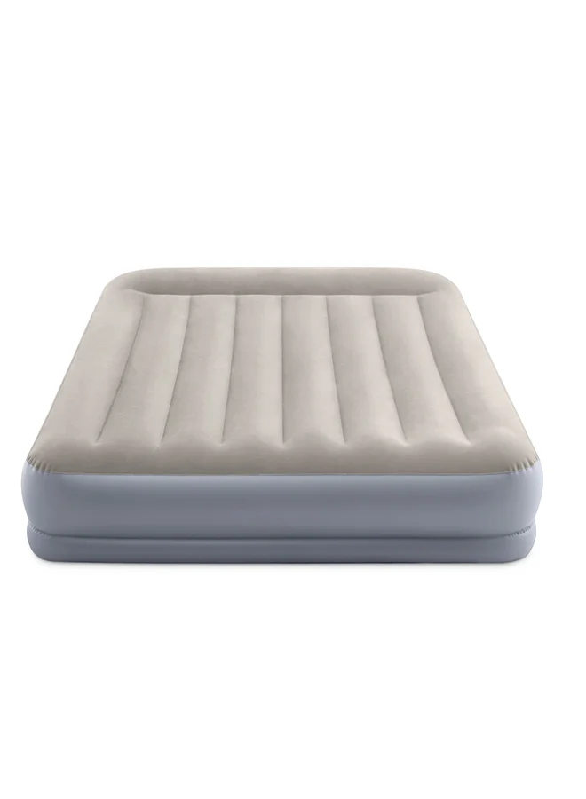 Premium Mid-Rise Air Mattress with Built-in Pillow Support (Grey, 152x203x30 cm) nmw2g