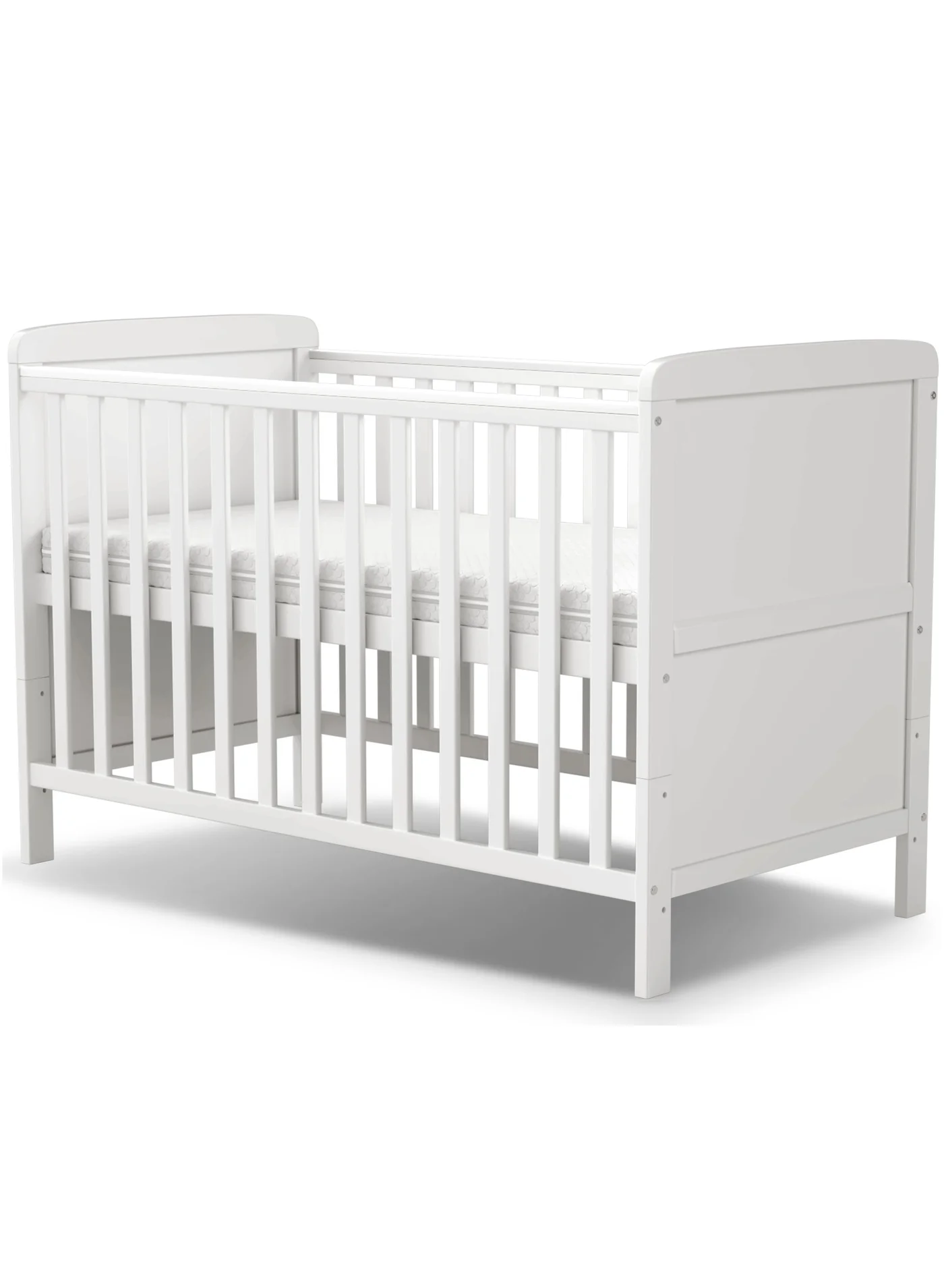 MEICI BABY 3-in-1 Convertible Wooden Crib with Aloe Vera Mattress (Adjustable Base, Newborn to 5 Years) ibm01