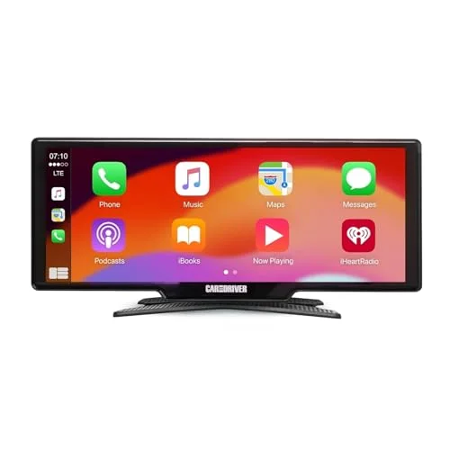 Car & Driver IntelliDash Pro X10 Wireless Smart Display 10-inch Portable Touchscreen Car Stereo with GPS Navigation and Backup Camera Support o49q5