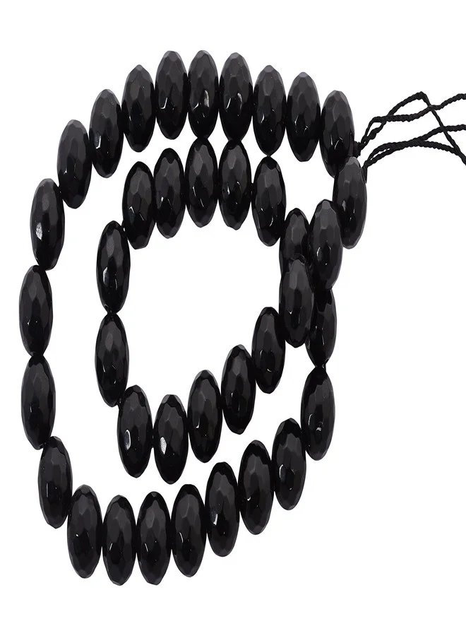 Eminent Crystal Beads for Jewelry Making - Premium Black Faceted Glass Craft Supplies (50 Pieces) 5jtmu