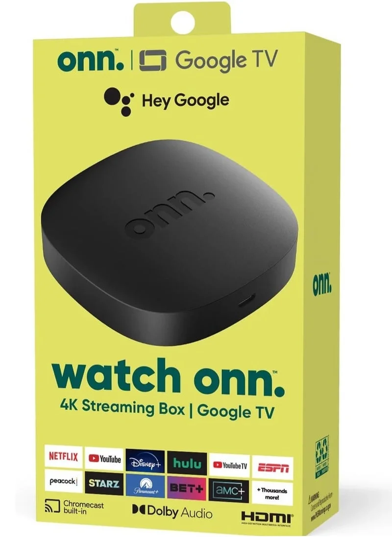 ONN 4K UHD Streaming Media Player with Voice Remote Control (Ultra HD, HDMI Connectivity, Compact Design) 3t4ge