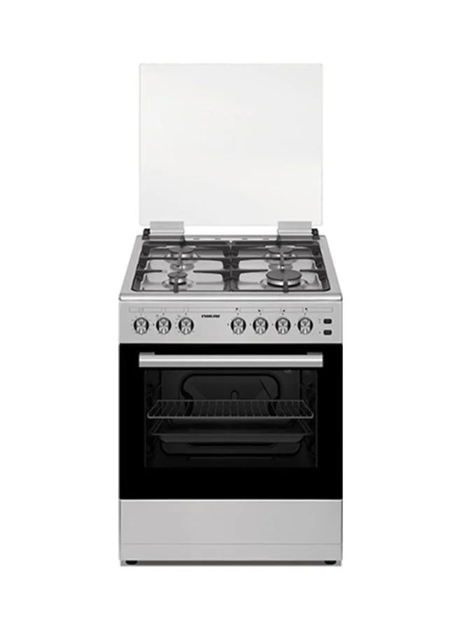 Nikai 4 Burner Gas Cooker with Grill and Rotisserie (60x60cm, Silver) 5cgsm