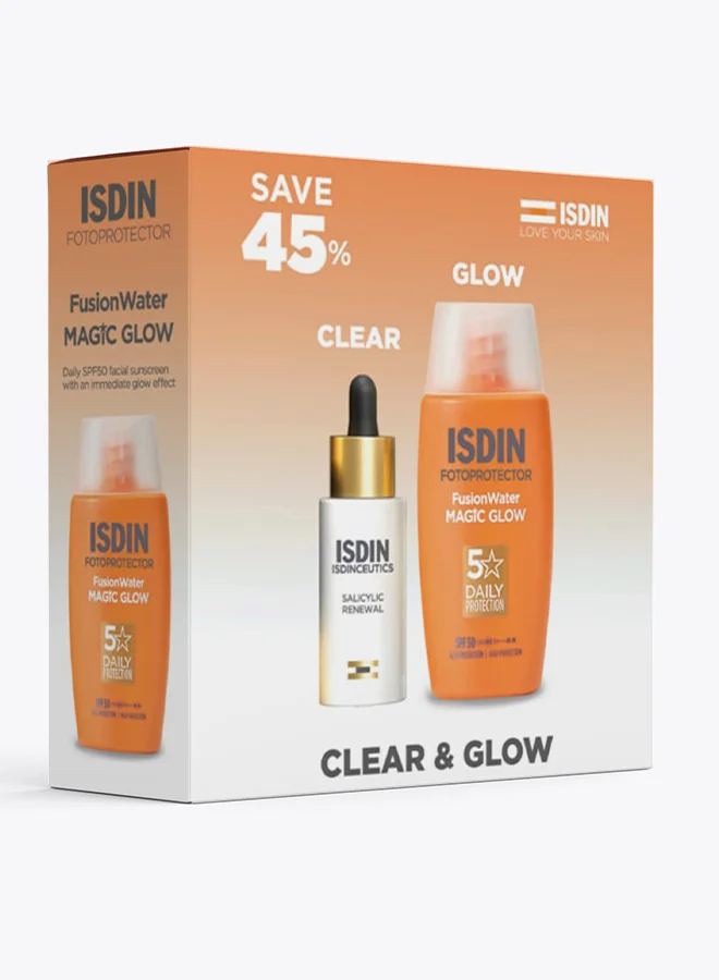 Premium Skin Renewal and Sun Protection Set (Salicylic Acid Serum 30 mL and SPF50+ Sunscreen 50 mL) wvlrf